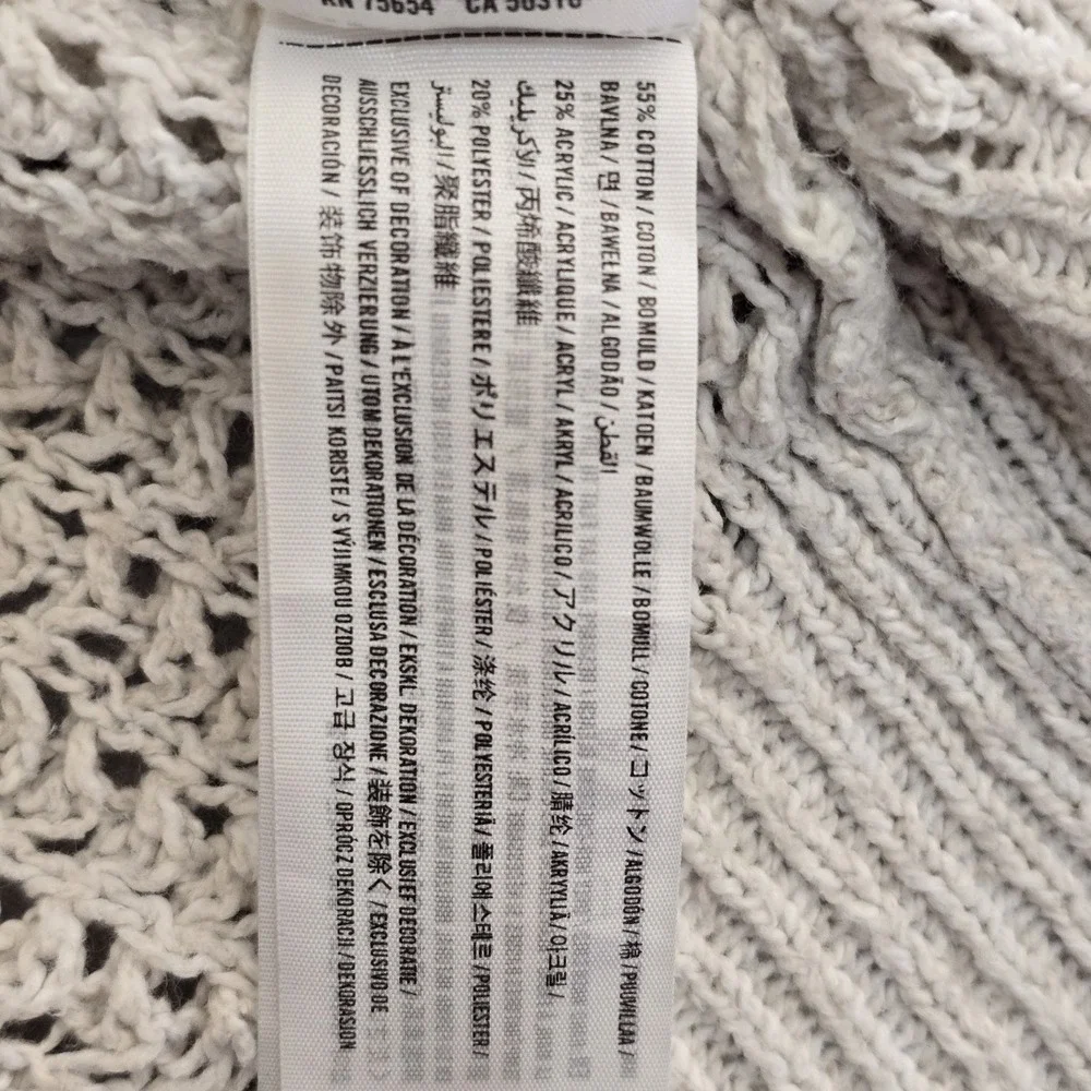 Hollister Cardigan Womens XS/S Beige Open‎ Front Cocoon Chunky Knit Shawl Collar
